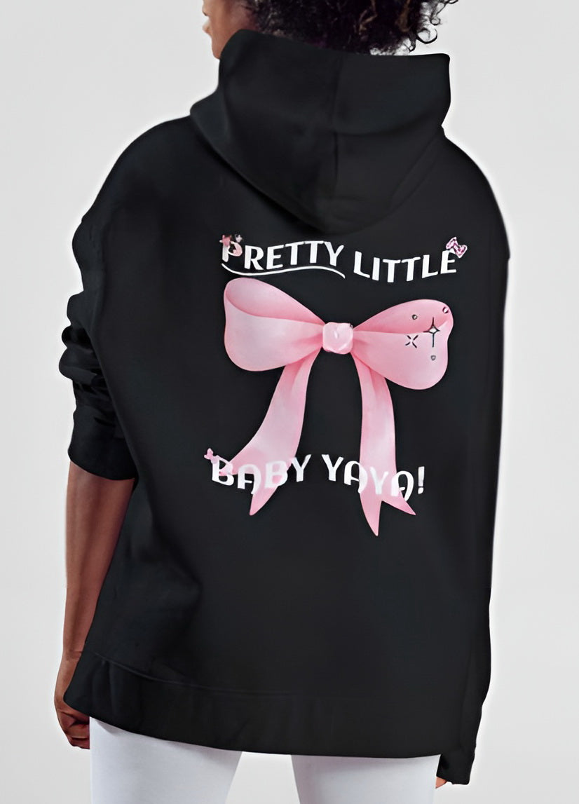 Pretty Little Baby  Hoodie – Cute Bow Back Print