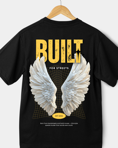 Built For Streets – Angel Wings Oversized Graphic Tee